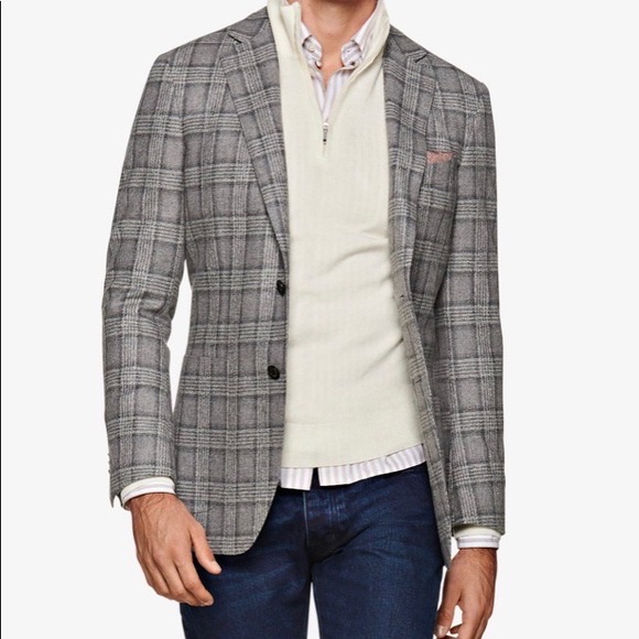 Suitsupply E. Thomas Havana Grey Checked Jacket